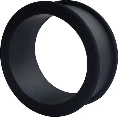 Produktbild von viva adorno 1 Stück 34mm Tube Flesh Tunnel Plug Silikon Matt Ohr Piercing XXL big groß flexibel Größe Z106ch, schwarz