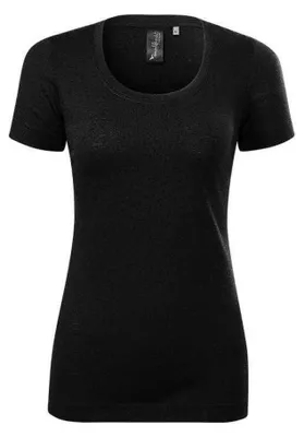 Image de Malfini - T-shirt « Merino Rise » pour femmes PP10145 (XS) (noir)
