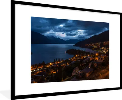 Produktbild von MuchoWow® Gerahmtes Poster Wasser - Luft - See 90x60 cm - Poster mit Schwarzem Bilderrahmen Wandposter Rahmen Foto Bilder - Wanddekoration - Fotos