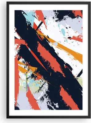 Produktbild von Gerahmtes Poster - Schwarzer Rahmen - Abstraktion Graffiti Modern - 50x70 cm - Wand Bild - Wanddeko - Wandbilder - Wandposter - Bilderrahmen - Bilder - Kunstdruck - Wandbild - P2BPA50x70-4257