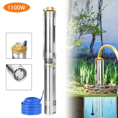 Obrázok produktu pre Ponorné čerpadlo XINZI do hlbokých studní, 1100 W, z nehrdzavejúcej ocele, s 20 m káblom, výkonnosť 4000 l/h – ponorné čerpadlo pre studne a cisterny