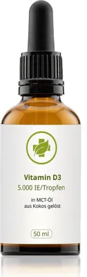 Produktbild von Vitamin D3 Tropfen (5.000 IE/Tropfen) 50 ml