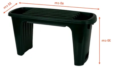Produktbild von Kunststoff Garten Kniebank grün - 60 x 30 cm - Arbeitshocker mit Kniepolsterung