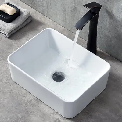 Produktbild von Mini Aufsatzwaschbecken Keramik für Badezimmer Waschtisch 40x30 cm