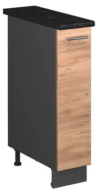 Produktbild von Apothekerschrank Vicco Fame-Line Goldkraft Eiche/Anthrazit 20 cm, AP Anthrazit, Model 62096