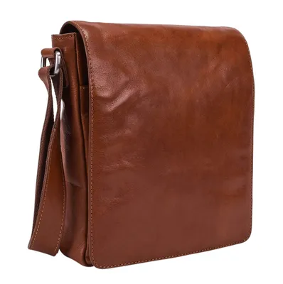 Produktbild von LEONHARD HEYDEN Leder Umhängetasche Tablettasche mit Laptopfach Cambridge Messenger Bag Cognac braun