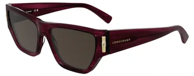 Zdjęcie produktu dla Okulary przeciwsłoneczne damskie Longchamp LO774S w fioletowe paski 54/17/140