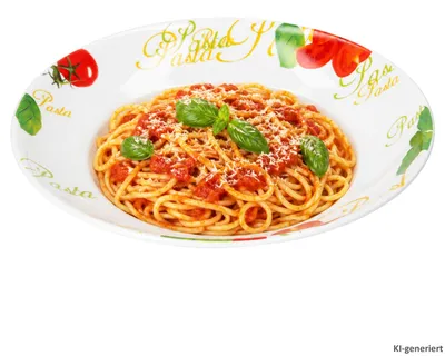 Image de Bol à soupe en porcelaine, décor tomates et inscription, diamètre 27 cm