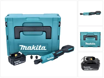 Image de Makita DWR 180 G1J Visseuse à cliquet sans fil 18 V 47,5 Nm 1/4'' 3/8'' + 1x batterie 6,0 Ah + Makpac - sans chargeur