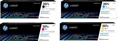Produktbild von HP 207X 4er Pack // Original Toner alle Farben (W2211X, W2213X, W2212X, W2210X) Cyan Magenta Gelb Schwarz
