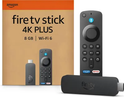 Produktbild von Amazon Fire TV Stick 4K Plus, mit Unterstützung für Wi-Fi 6 sowie Streaming in Dolby Vision/Atmos und HDR10+