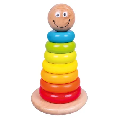 Image de Tour à piquer bois 9pcs 17cm multicolore