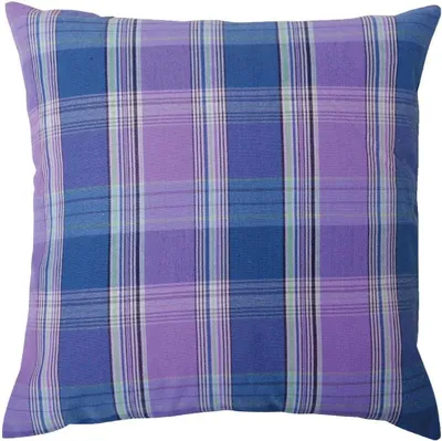 Obrázok produktu pre Dekoračný vankúš 50x50cm kockovaný (modrá - fialová)