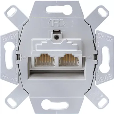 Produktbild von JUNG UAE 8-8 UPOK6 - 2 x RJ-45 - 6a - Grau - 1 Stück(e)