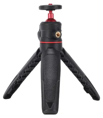 Produktbild von Spiegelloses Kamerastativ, Telefon-Selfie-Stick, Desktop-Ständer, 360 Grad drehbarer Kugelkopf, 1/4 Zoll Erweiterungsloch, Schwarz