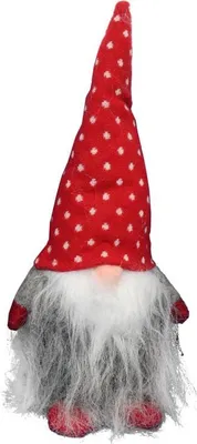 Zdjęcie produktu dla Figurka Krasnala Skrzat w Czapie Szary 30 cm