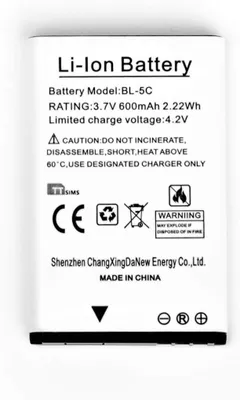 Imagen del producto de Batería de reemplazo BL5C, compatible con el teléfono TTfone TT130, 1 unidad, para teléfonos móviles