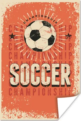 Produktbild von MuchoWow® Poster Zitate - Fußball - Meisterschaft - Fußball - Vintage - Sport 20x30 cm - Papierdruck