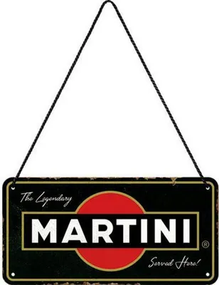 Zdjęcie produktu dla Metalowy Plakat Zawieszka 10 X 20Cm Martini
