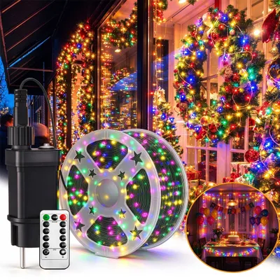 Produktbild von YARDIN Kupferdraht-Dekoleuchte 30m 300LED Mehrfarbig, LED Dekoleuchte, Stimmungsbeleuchtung mit Fernbedienung, Timer, 8 Lichtmodi
