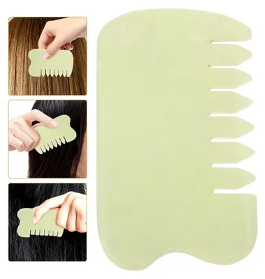Produktbild von Jadekamm für Kopfhaut- und Gua-Sha-Massagen