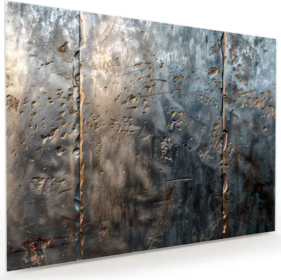 Produktbild von Glasbild 120x90cm in XXL für Wohnzimmer, Schlafzimmer Motiv Metalltextur