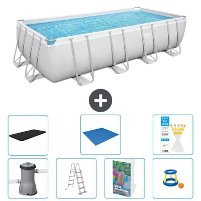 Zdjęcie produktu dla Bestway Power Steel, prostokątny basen - 488 x 244 x 122 cm - 6-częściowy, model S568