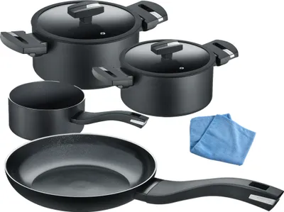 Produktbild von Berndes b.green Alu Recycled Induction Topfset 2 - 4 teilig inkl. Mikrofasertuch