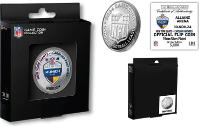 Produktbild von NFL Munich Game 2024 Official Flip Coin (39mm) Münze, silber