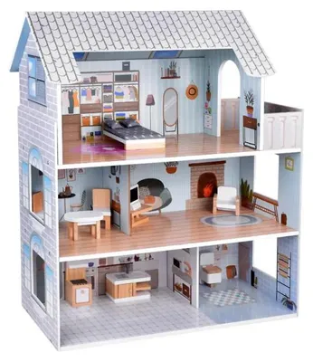 Immagine prodotto di Graziosa casetta con mobili Elegante villa in legno per bambole ZA5368