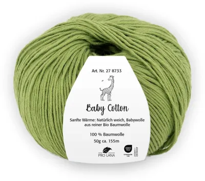 Produktbild von Pro Lana BABY Baumwolle 50 g 100 % Baumwolle Babywolle speichelecht 155 m Farbe 079 - khaki
