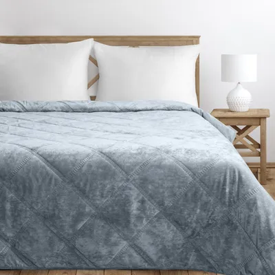 Produktbild von Elegante Tagesdecke VELVET1 silber 220x240 cm