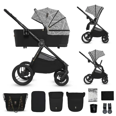 Obrázek produktu pro KINDERKRAFT Kočárek kombinovaný Nea 2 2v1 Lunar Black Bizuu, Obrázek vytvořený pomocí AI