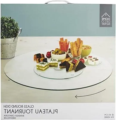 Produktbild von Famanu Servierplatte 60x60 cm mit drehbarem Glas - klar