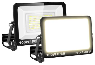 2er-Pack LED-Außenstrahler 100 W 10000 Lm IP66 warmweiß
