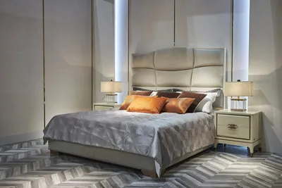 Produktbild von Leder Bett Polster Design Luxus Doppel Hotel Betten Schlaf Zimmer Ehe 180x200 cm