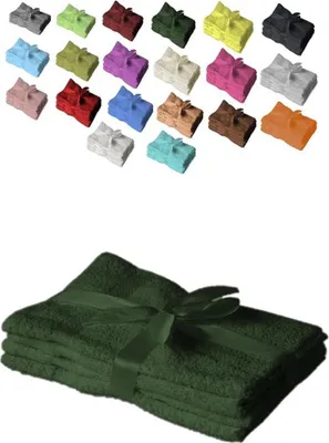 Produktbild von Handtuch Spar Set Baumwolle 500 g/m² Dunkelgrün 4 x Handtuch 50 x 100 cm