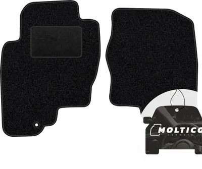 Produktbild von moto-MOLTICO Vorne Fußmatten Auto Velours Autoteppiche Schwarz Automatten Set 2-teilig passend für Nissan Navara III Pathfinder III 2005-2014