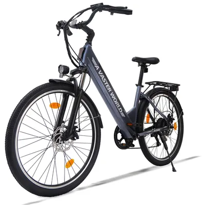 Productafbeelding van A32: Elektrische stads- en berfietser voor woon-werkverkeer, 250W, 25 km/u, 36V 460,8Wh, 26-inch brede banden, maximaal laadvermogen 150 kg, IPX4-bescherming