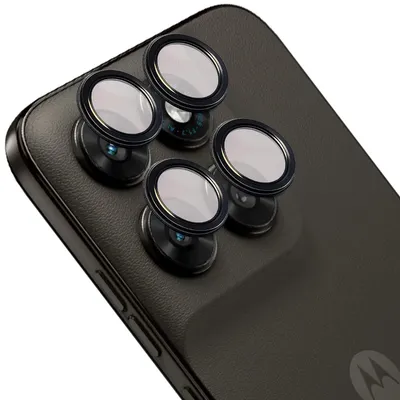Produktbild von Glas für die Kamera für Motorola Moto G87 5G / G77 5G / G67 5G, Bizon Glass Snap Lens, 1 Set, Schwarzer Rahmen