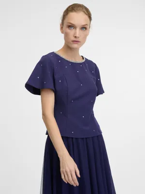 Produktbild von Orsay Dunkelblaue Damenbluse 1001254A00715__40