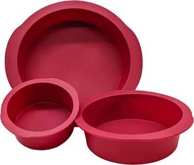 Obrázok produktu pre Silikónová súprava foriem na pečenie s nepriľnavým povrchom na tvarohový koláč 10+15+20 cm