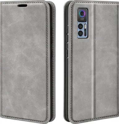 Produktbild von Mobigear Retro Slim  TCL 30 Hülle Klapphülle Geldbörse - Grau