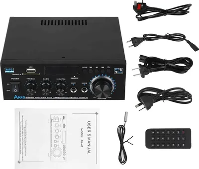 Obrázek produktu pro Bluetooth HiFi stereo zesilovač – 2kanálový digitální stereo – max. 2x40 W – 2.0 stereo – pro auto a domácnost – CE