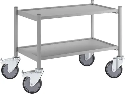 Produktbild von | Beistellwagen | Tragfähigkeit 150 kg | Ladefläche LxB 745 x 390 mm | 2 Etagen