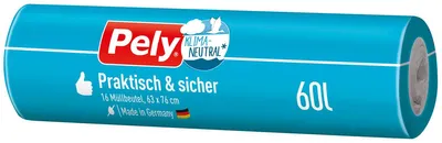 Immagine prodotto di Fodera per bidoni Pely 60l a impatto climatico zero (16 pezzi)