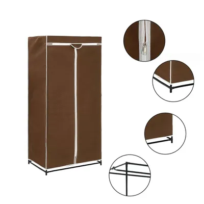 Produktbild von vidaXL Šatníkové skrine 2 ks. Hnedá 75×50×160 cm