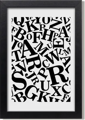 Produktbild von Bild 20x30 MDF-Rahmen, Wandkunst Alphabet