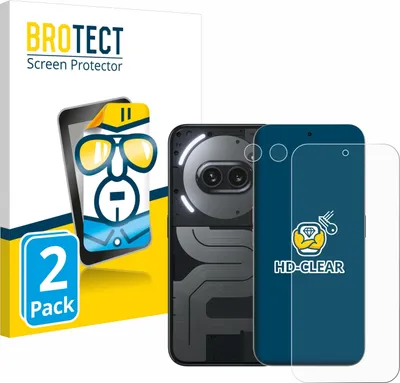 Produktbild von 2x Für Nothing Phone (2a) Plus (Display+Kamera) Schutzfolie BROTECT Displayschutz Display Schutz Folie Klar Transparent
