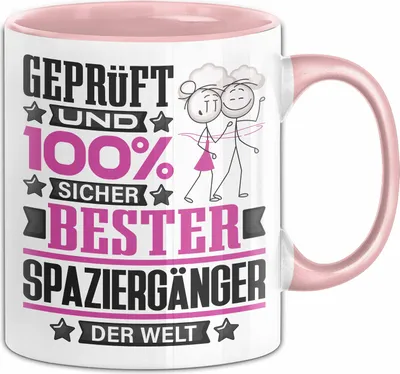 Produktbild von Spaziergänger Geschenk Lustiger Spruch für Spaziergänger Geschenkidee Bester Spaziergänger Der Welt (Rosa)